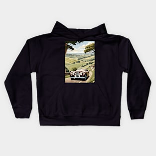 Vintage Car Country Road Kids Hoodie